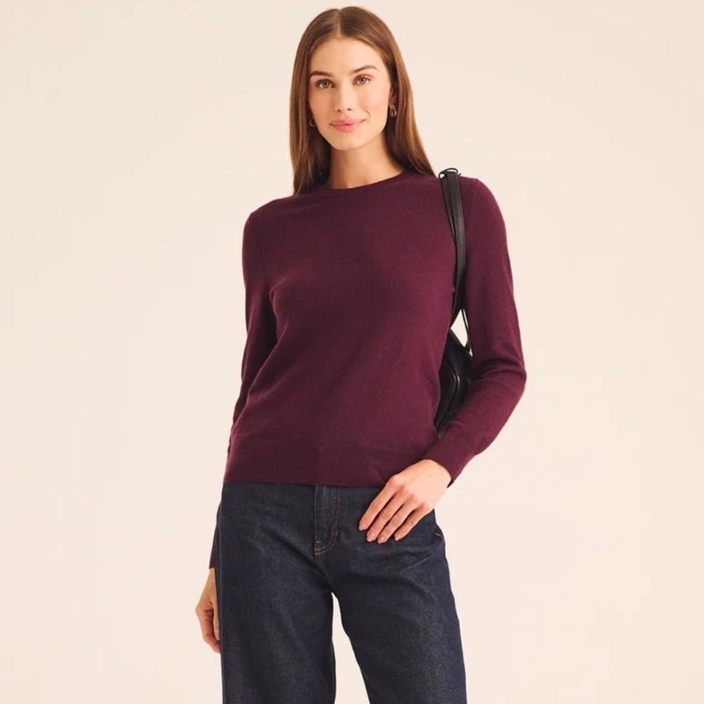 Naadam The Original Cashmere Sweater In Wine Size S